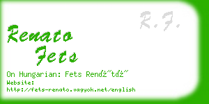 renato fets business card